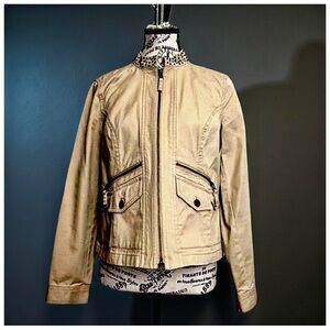 Chico’s Tailored Utility Jacket – Neutral Tan (Size 0)